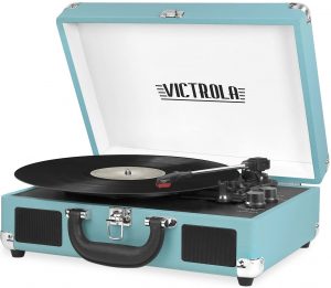 blue record player - Valentines Day Gifts for Him that He will Obsess Over