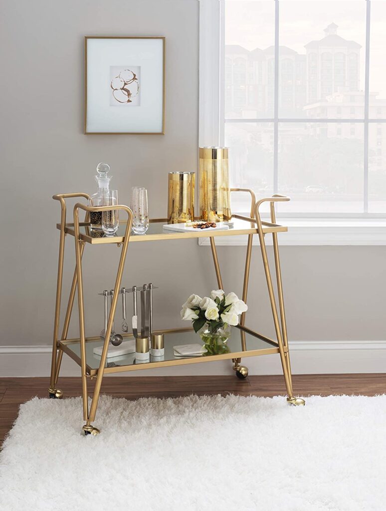 bar cart 20 decor ideas to make your apartment look expensive