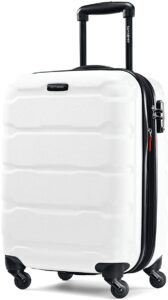 white carry on suitcase
