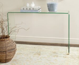 glass entryway table - 20 decor ideas to make your apartment look expensive