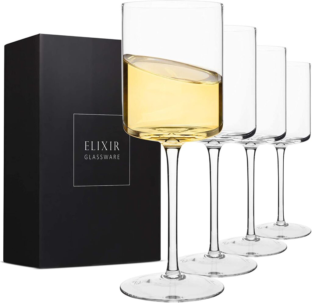 cylinder shape wine glasses