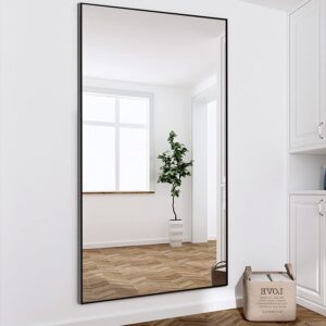 black oversize statement mirror