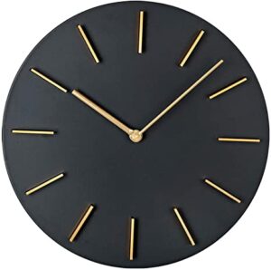 black and gold wall clock - 20 decor ideas to make your apartment look expensive