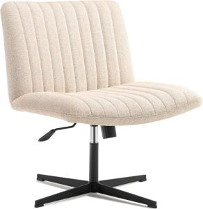armless fabric chair - 13 super stylish desk chairs without wheels