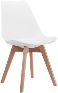 mid century white chair - 13 super stylish desk chairs without wheels