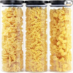 glass pasta jars with black lid